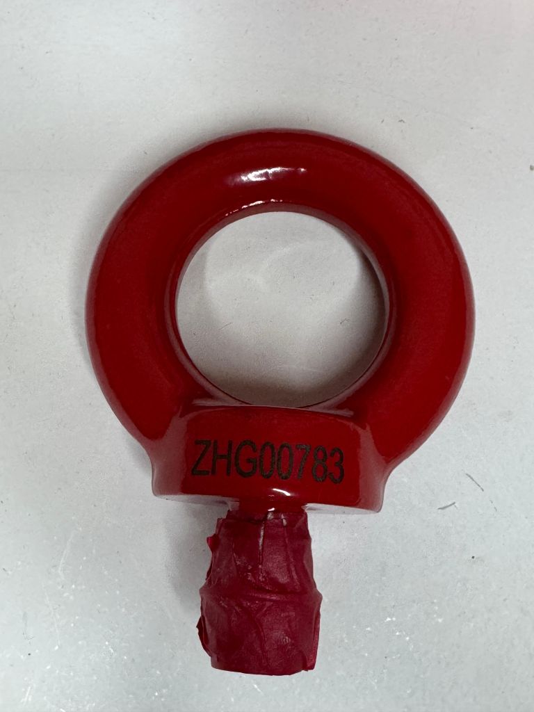 Anneau de levage rouge avec numéro d'identification gravé au laser ZHG00783